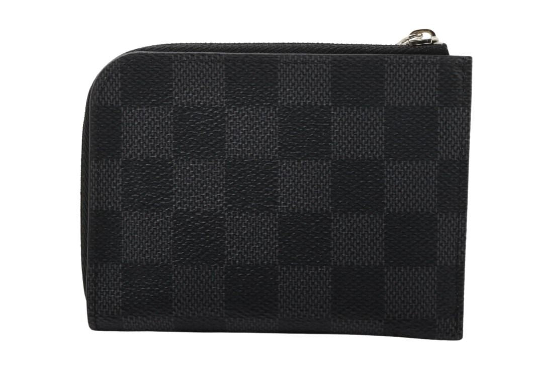 LOUIS VUITTON ルイヴィトン コインケース ポルトモネ NM N63237 ブラック系 ダミエグラフィット メンズ 小銭入れ シルバー金具 美品
