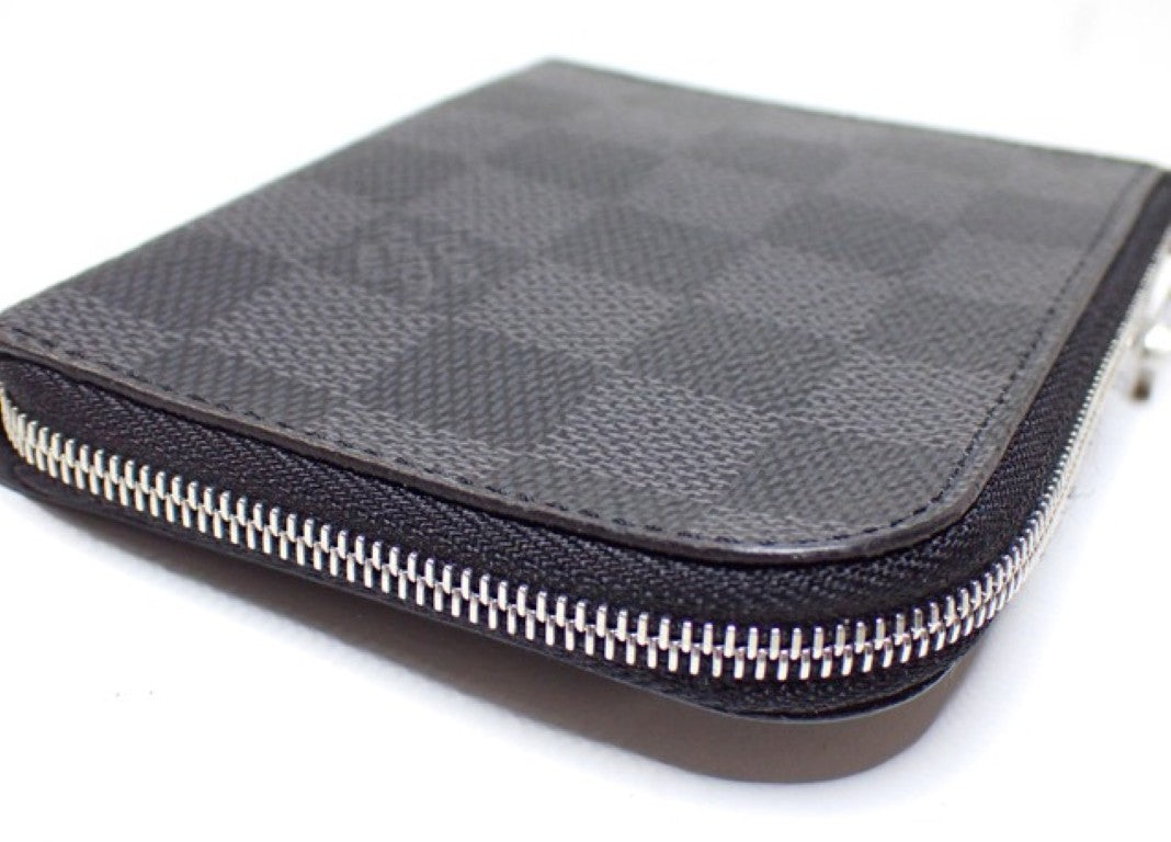 LOUIS VUITTON ルイヴィトン コインケース ポルトモネ NM N63237 ブラック系 ダミエグラフィット メンズ 小銭入れ シルバー金具 美品