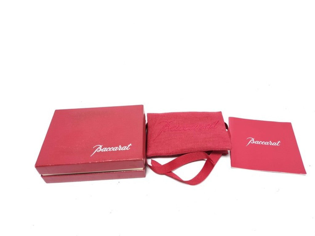 Baccarat バカラ ネックレス クロスモチーフ クリアブルー系 クリスタル レディース 美品