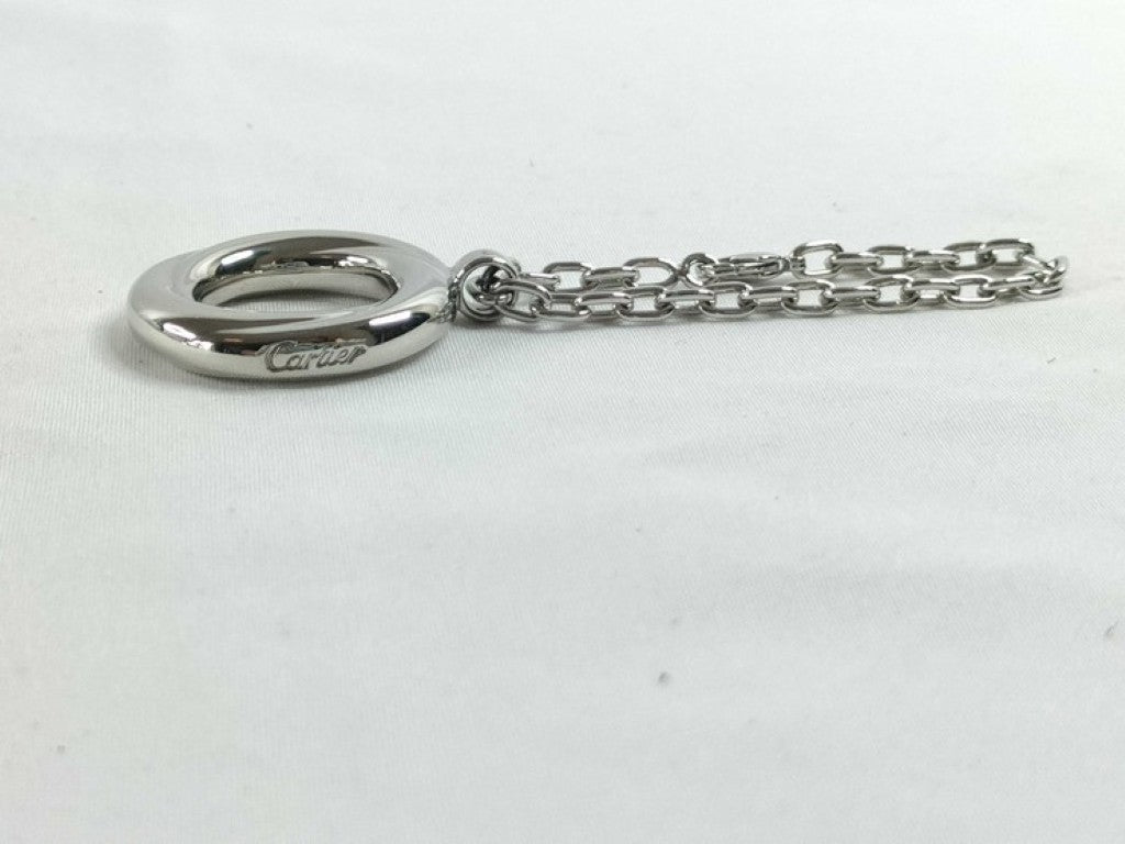 Cartier カルティエ キーホルダー トリニティ シルバー系 メタル ユニセックス チャーム キーリング 美品