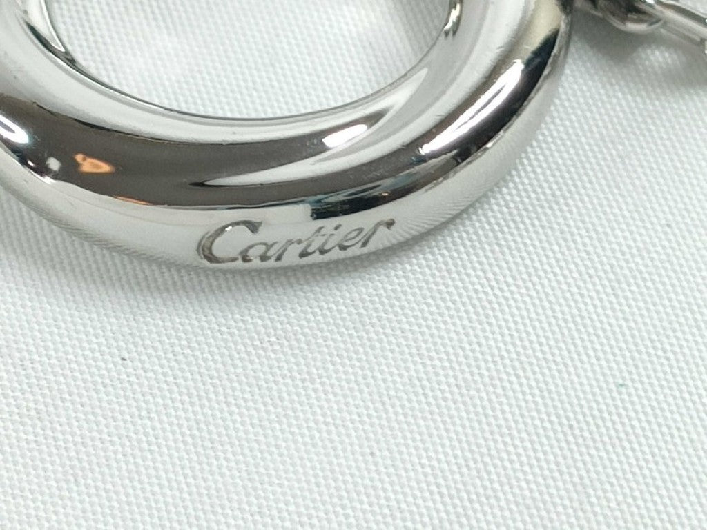 Cartier カルティエ キーホルダー トリニティ シルバー系 メタル ユニセックス チャーム キーリング 美品