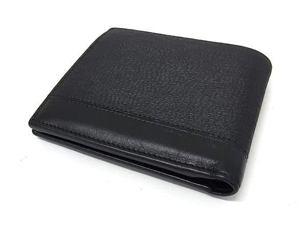 BVLGARI ブルガリ 二つ折り財布 セルペンティ スカリエ マン 280899 ブラック系 レザー メンズ 美品
