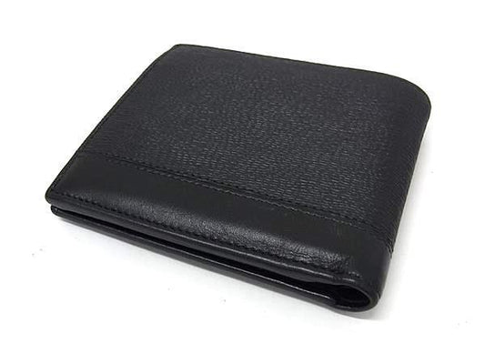 BVLGARI ブルガリ 二つ折り財布 セルペンティ スカリエ マン 280899 ブラック系 レザー メンズ 美品