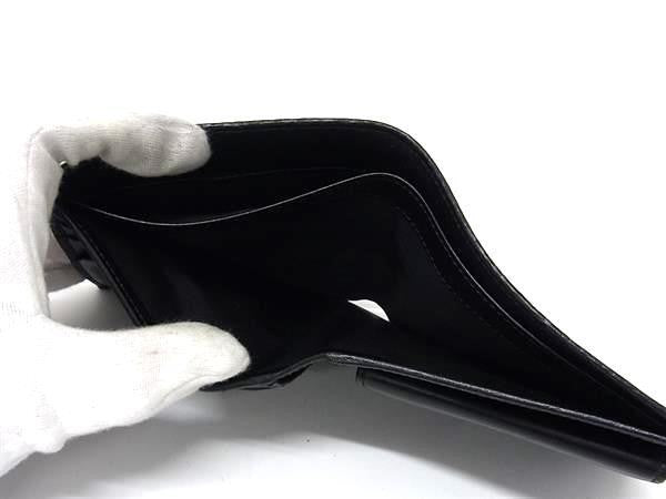 BVLGARI ブルガリ 二つ折り財布 セルペンティ スカリエ マン 280899 ブラック系 レザー メンズ 美品