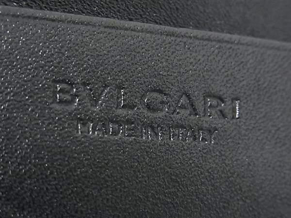 BVLGARI ブルガリ 二つ折り財布 セルペンティ スカリエ マン 280899 ブラック系 レザー メンズ 美品