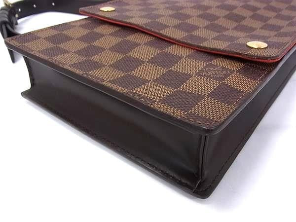 LOUIS VUITTON ルイヴィトン ショルダーバッグ ダミエ ポートベロー N45271 エベヌ(ブラウン系) PVC レザー メンズ ゴールド金具 美品