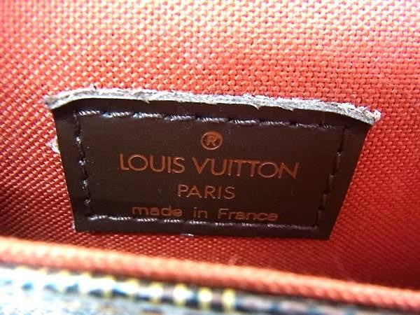 LOUIS VUITTON ルイヴィトン ショルダーバッグ ダミエ ポートベロー N45271 エベヌ(ブラウン系) PVC レザー メンズ ゴールド金具 美品