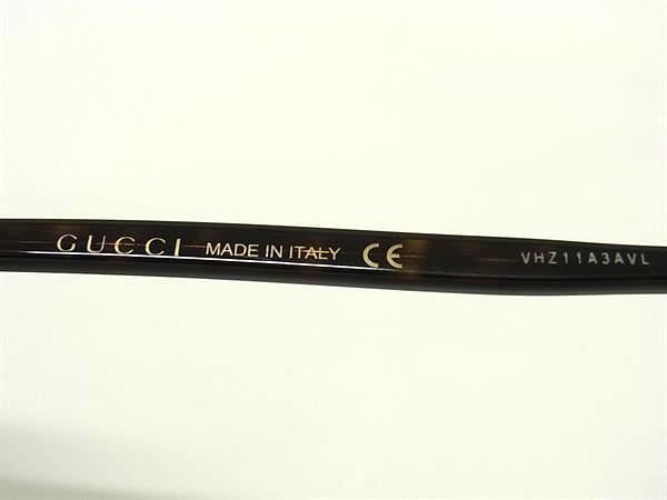 GUCCI グッチ サングラス アジアンフィット GG0154SA ブラウン系 プラスチック ユニセックス インターロッキングG Bee 蜂 べっ甲調 ゴールド金具 美品