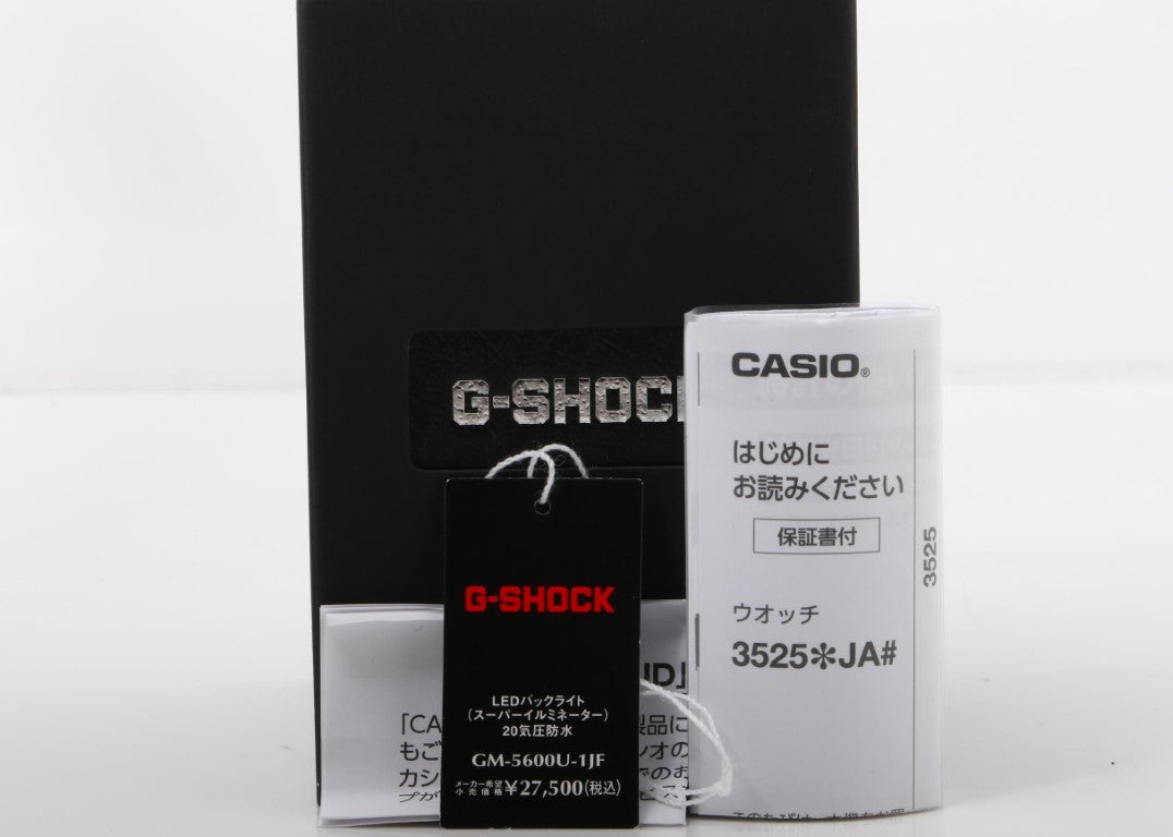 CASIO カシオ 時計 G-SHOCK DIGITAL 5600 SERIES GM-5600U-1JF ブラック シルバー系 樹脂／ステンレススチール 樹脂バンド メンズ デジタル 新品未使用展示品