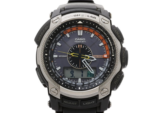 CASIO カシオ 時計 PRO TREK プロトレック PRW-5000-1JF ブラック系 樹脂／ステンレススチール 樹脂バンド メンズ アナデジ 美品