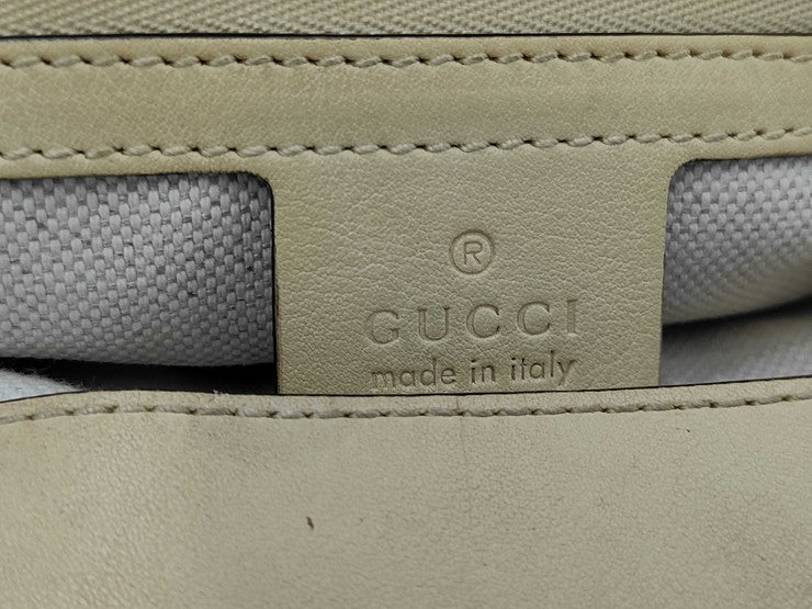 GUCCI グッチ ハンドバッグ バンブー 655657 ベージュ系 ブラウン パイソン レザー ストロー レディース 2WAY ショルダーバッグ 日本限定 ゴールド金具 美品