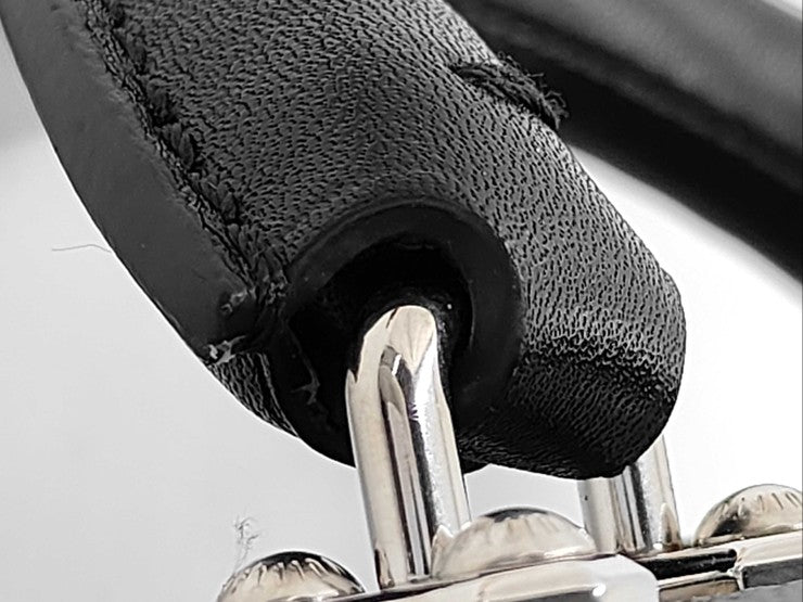 LOUIS VUITTON ルイヴィトン ハンドバッグ カメラボックス ブラウン ブラック系 モノグラム レザー メンズ 2WAY ショルダーバッグ スタッズ シルバー金具 美品