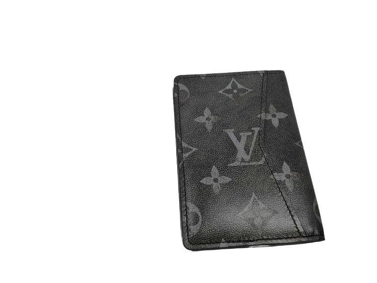 LOUIS VUITTON ルイヴィトン カードケース オーガナイザードゥ ポッシュ M11635 ブラック系 ブラッシュドモノグラム メンズ 超美品