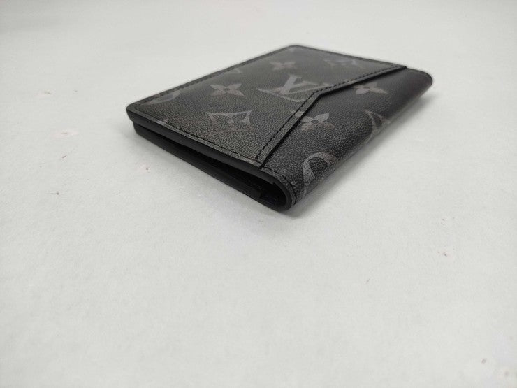 LOUIS VUITTON ルイヴィトン カードケース オーガナイザードゥ ポッシュ M11635 ブラック系 ブラッシュドモノグラム メンズ 超美品