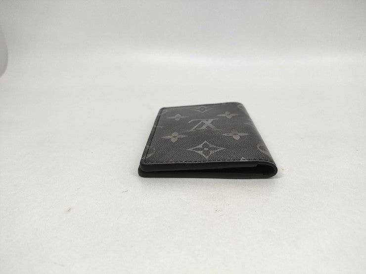 LOUIS VUITTON ルイヴィトン カードケース オーガナイザードゥ ポッシュ M11635 ブラック系 ブラッシュドモノグラム メンズ 超美品