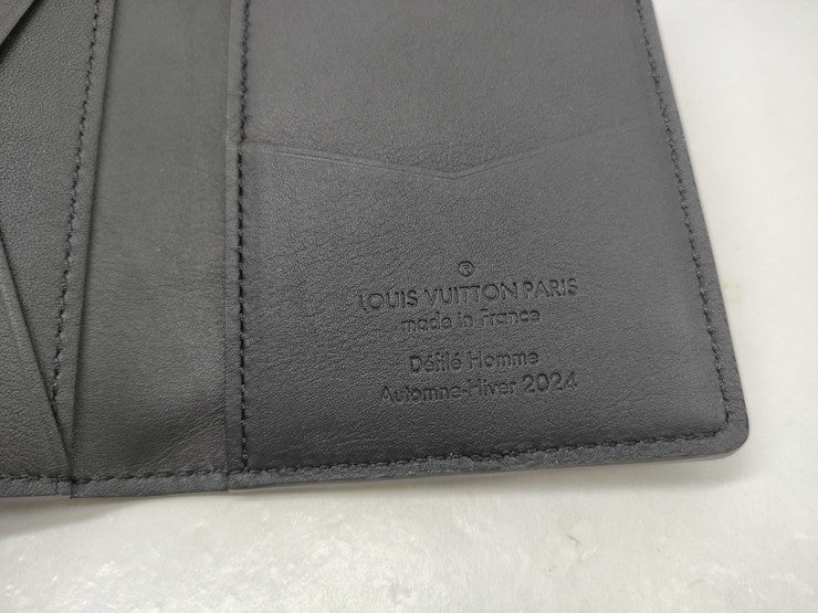 LOUIS VUITTON ルイヴィトン カードケース オーガナイザードゥ ポッシュ M11635 ブラック系 ブラッシュドモノグラム メンズ 超美品