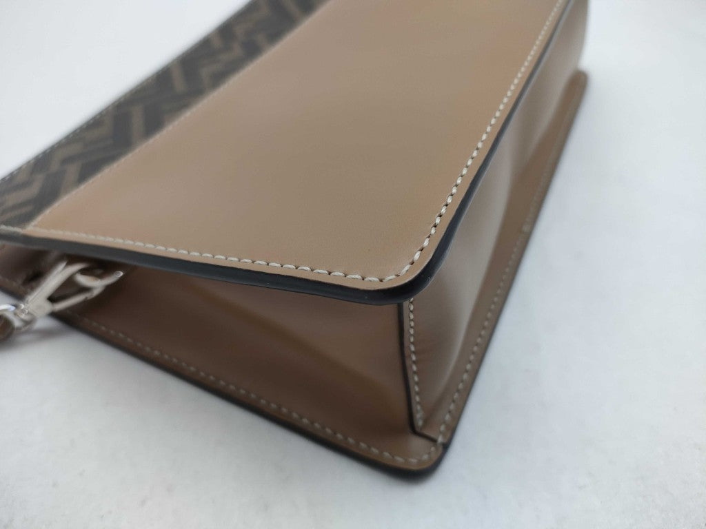 FENDI フェンディ クラッチバッグ ズッカ 7N0145 ブラウン PVC レザー メンズ シルバー金具 美品