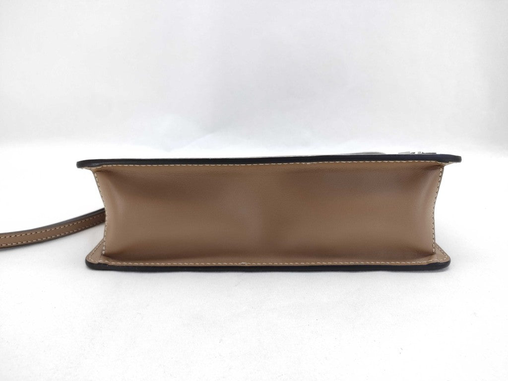 FENDI フェンディ クラッチバッグ ズッカ 7N0145 ブラウン PVC レザー メンズ シルバー金具 美品