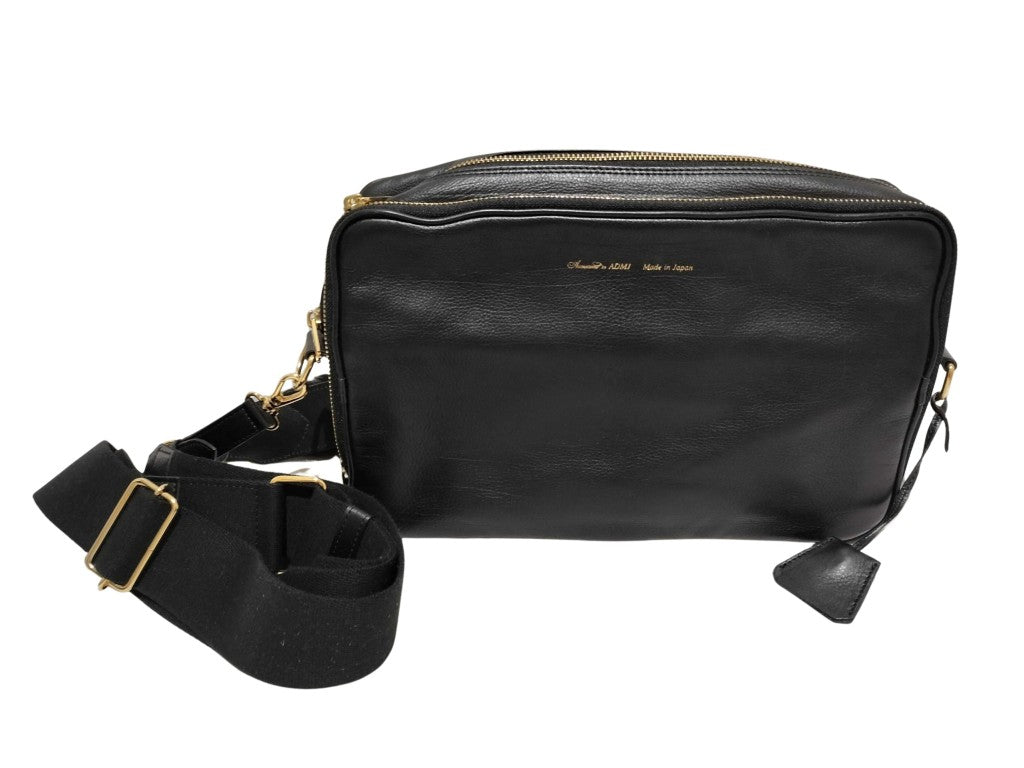 ADMJ エーディーエムジェー ショルダーバッグ ブラック レザー ファー レディース ゴールド金具 新品未使用展示品