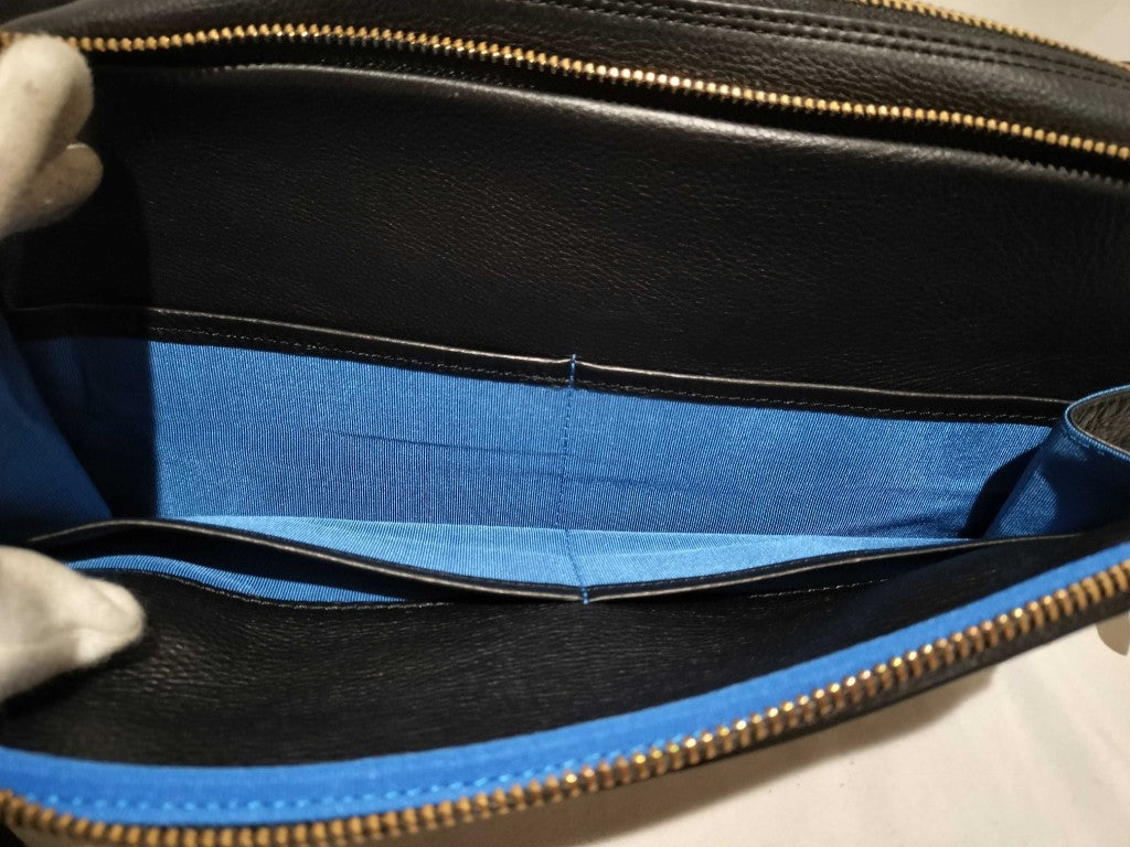 ADMJ エーディーエムジェー ショルダーバッグ ブラック レザー ファー レディース ゴールド金具 新品未使用展示品