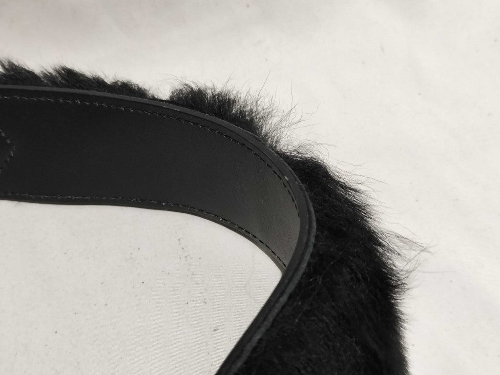 ADMJ エーディーエムジェー ショルダーバッグ ブラック レザー ファー レディース ゴールド金具 新品未使用展示品