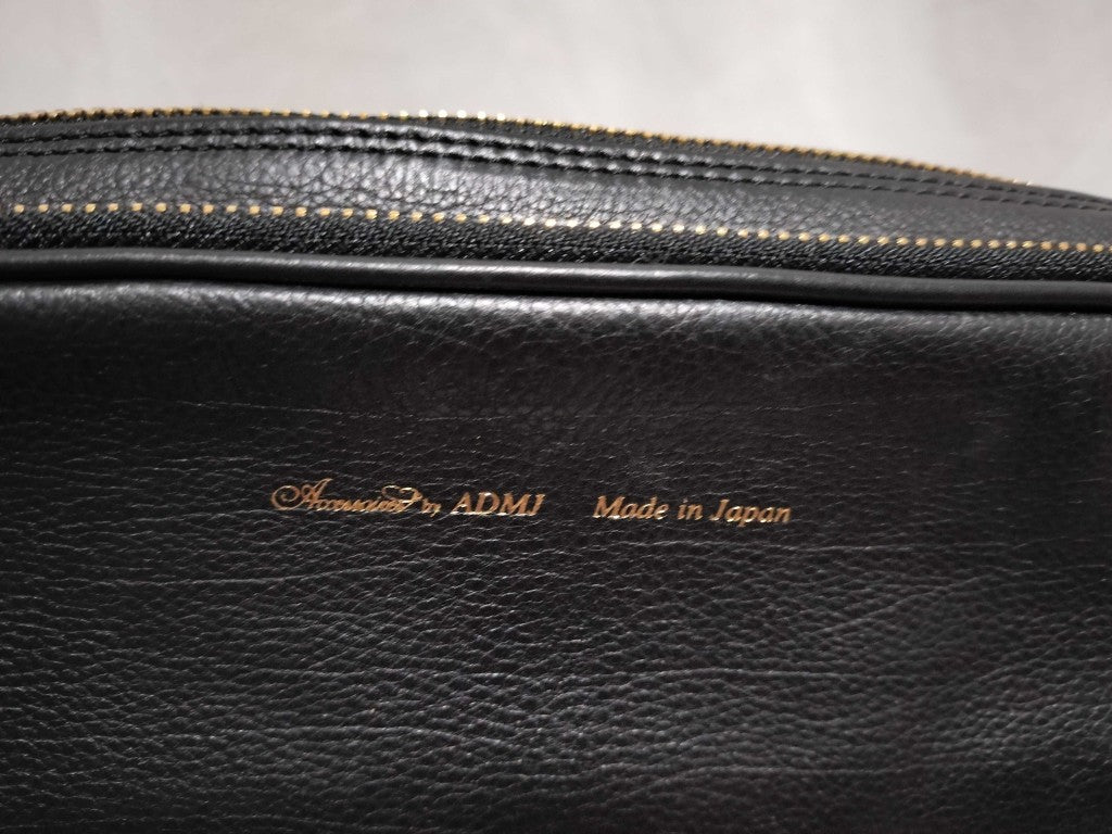 ADMJ エーディーエムジェー ショルダーバッグ ブラック レザー ファー レディース ゴールド金具 新品未使用展示品