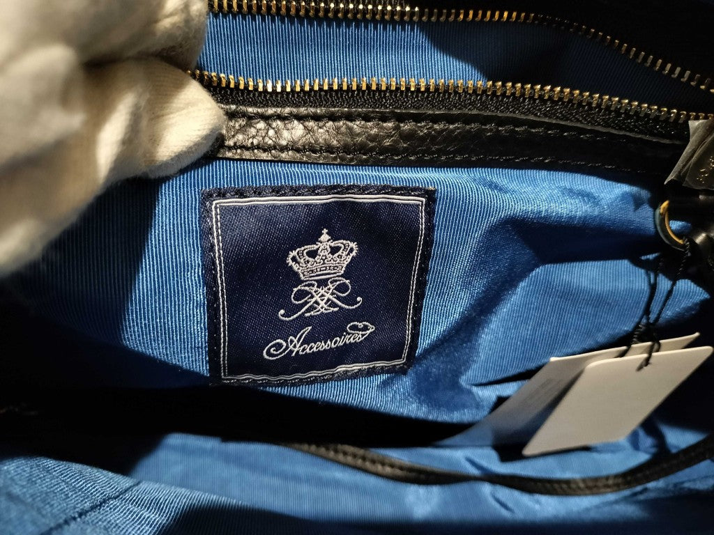 ADMJ エーディーエムジェー ショルダーバッグ ブラック レザー ファー レディース ゴールド金具 新品未使用展示品