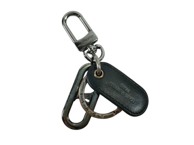 LOUIS VUITTON ルイヴィトン キーホルダー LV シグネチャー チェーン M00927 ブラック シルバー モノグラムエクリプス×メタル ユニセックス キーリング シルバー金具