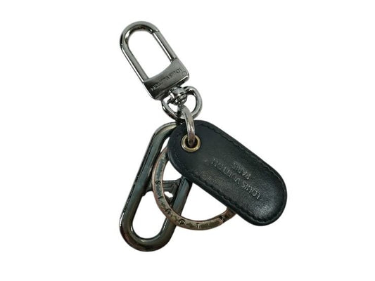 LOUIS VUITTON ルイヴィトン キーホルダー LV シグネチャー チェーン M00927 ブラック シルバー モノグラムエクリプス×メタル ユニセックス キーリング シルバー金具