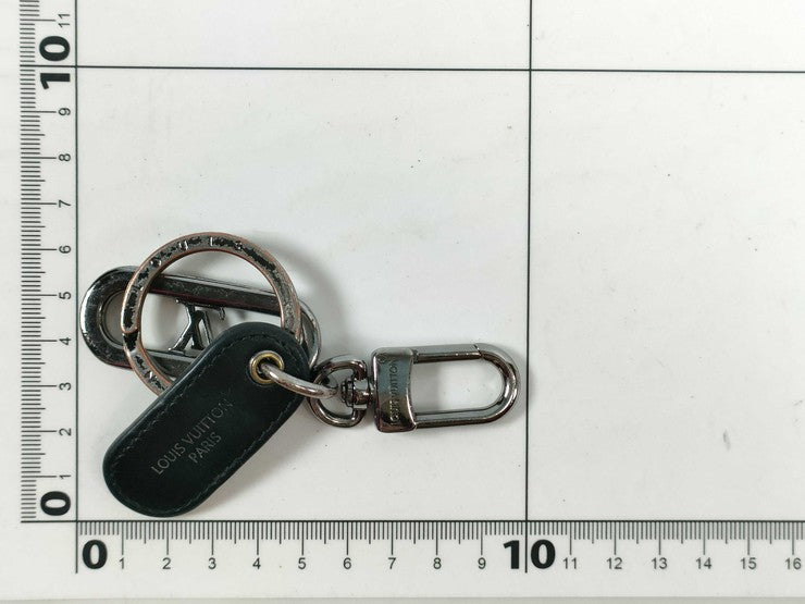 LOUIS VUITTON ルイヴィトン キーホルダー LV シグネチャー チェーン M00927 ブラック シルバー モノグラムエクリプス×メタル ユニセックス キーリング シルバー金具