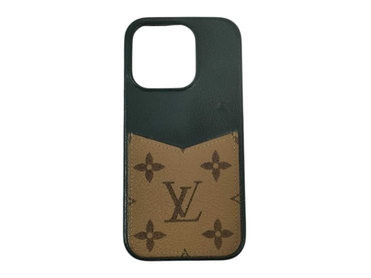 LOUIS VUITTON ルイヴィトン スマートフォンケース バンパー iPhone15Pro M82889 ブラウン ブラック モノグラムリバース ユニセックス スマホカバー