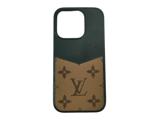 LOUIS VUITTON ルイヴィトン スマートフォンケース バンパー iPhone15Pro M82889 ブラウン ブラック モノグラムリバース ユニセックス スマホカバー