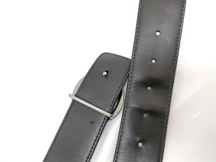 LOUIS VUITTON ルイヴィトン ベルト サンチュール LVサークル M0168V ブラック モノグラム エクリプス×レザー メンズ リバーシブル シルバー金具