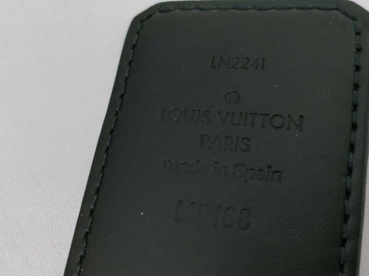 LOUIS VUITTON ルイヴィトン ベルト サンチュール LVサークル M0168V ブラック モノグラム エクリプス×レザー メンズ リバーシブル シルバー金具