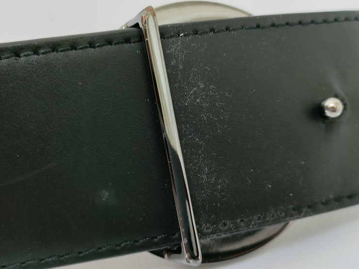 LOUIS VUITTON ルイヴィトン ベルト サンチュール LVサークル M0168V ブラック モノグラム エクリプス×レザー メンズ リバーシブル シルバー金具