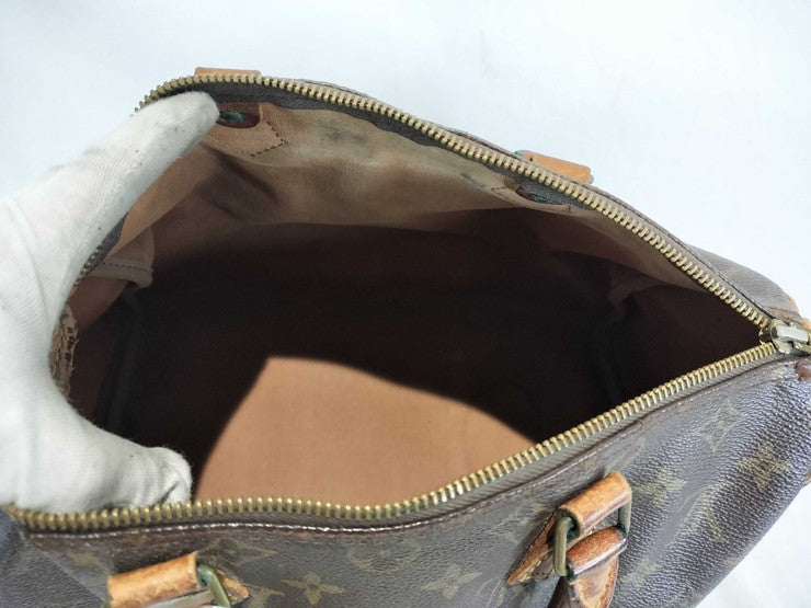 LOUIS VUITTON ルイヴィトン ハンドバッグ スピーディ30 M41108 ブラウン モノグラム・キャンバス レディース ミニボストンバッグ ゴールド金具