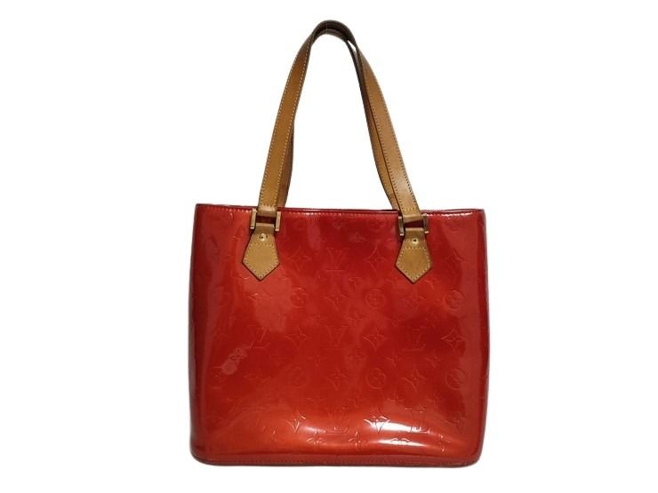 LOUIS VUITTON ルイヴィトン ハンドバッグ ヒューストン M91092 ルージュ モノグラムヴェルニ レディース トートバッグ