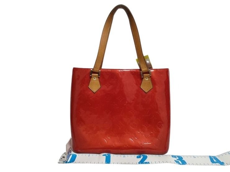 LOUIS VUITTON ルイヴィトン ハンドバッグ ヒューストン M91092 ルージュ モノグラムヴェルニ レディース トートバッグ