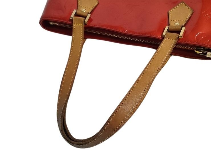 LOUIS VUITTON ルイヴィトン ハンドバッグ ヒューストン M91092 ルージュ モノグラムヴェルニ レディース トートバッグ