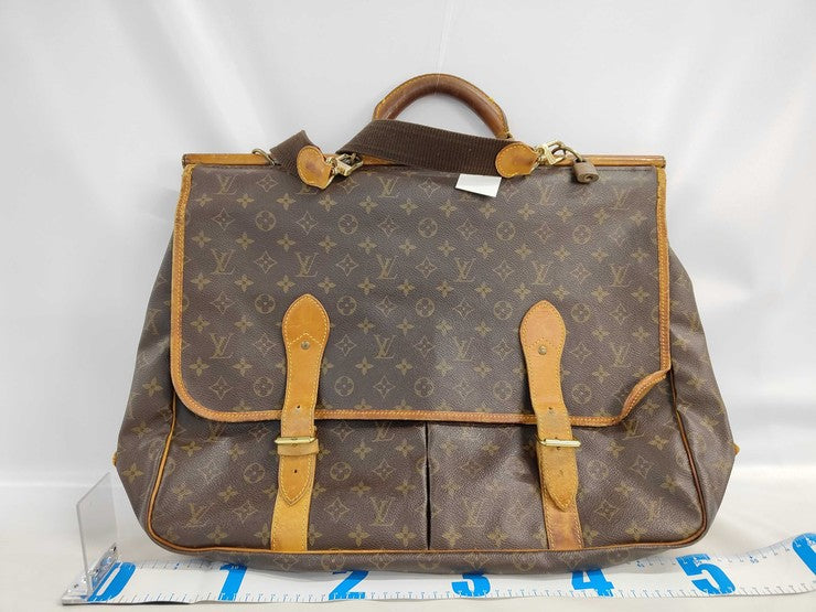 LOUIS VUITTON ルイヴィトン トラベルバッグ モノグラム サック シャス M41140 ブラウン PVC レザー ユニセックス 2WAY ハンドバック ショルダーバッグ ボストンバッグ 旅行鞄