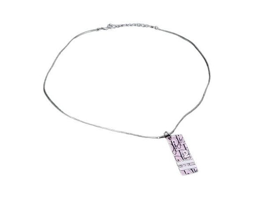ChristianDior クリスチャンディオール ネックレス トロッター シルバー ライトピンク系 メタル レディース 美品