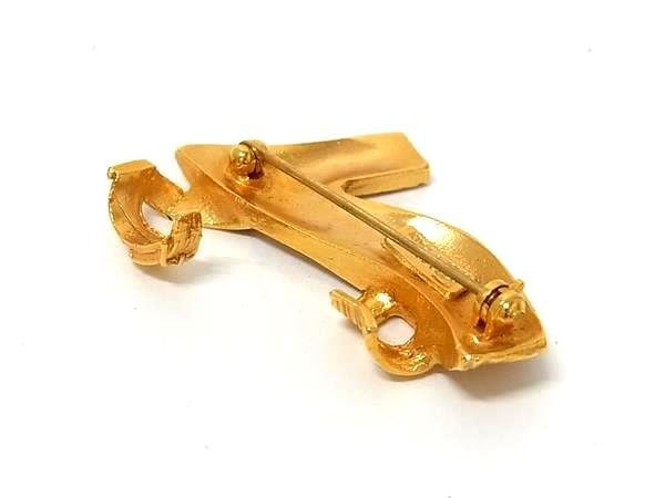FERRAGAMO フェラガモ ブローチ ゴールド系 メタル レディース ヒールモチーフ 超美品