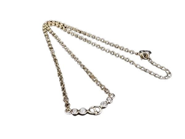 ChristianDior クリスチャンディオール ネックレス CDロゴ ゴールド系 メタル レディース 超美品