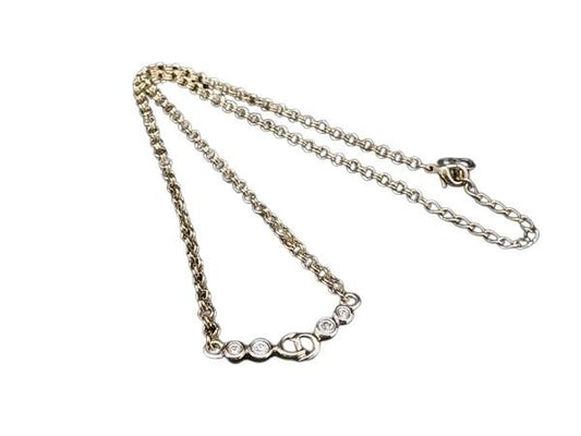 ChristianDior クリスチャンディオール ネックレス CDロゴ ゴールド系 メタル レディース 超美品
