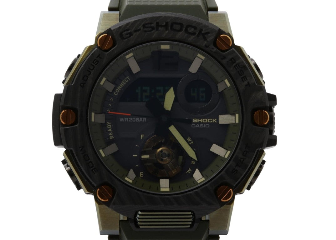 CASIO カシオ 時計 G-SHOCK G-STEEL GST-B300 Series GST-B300XB-1A3JF ブラック カーキ系 樹脂 ステンレススチール カーボン メンズ アナデジ 美品