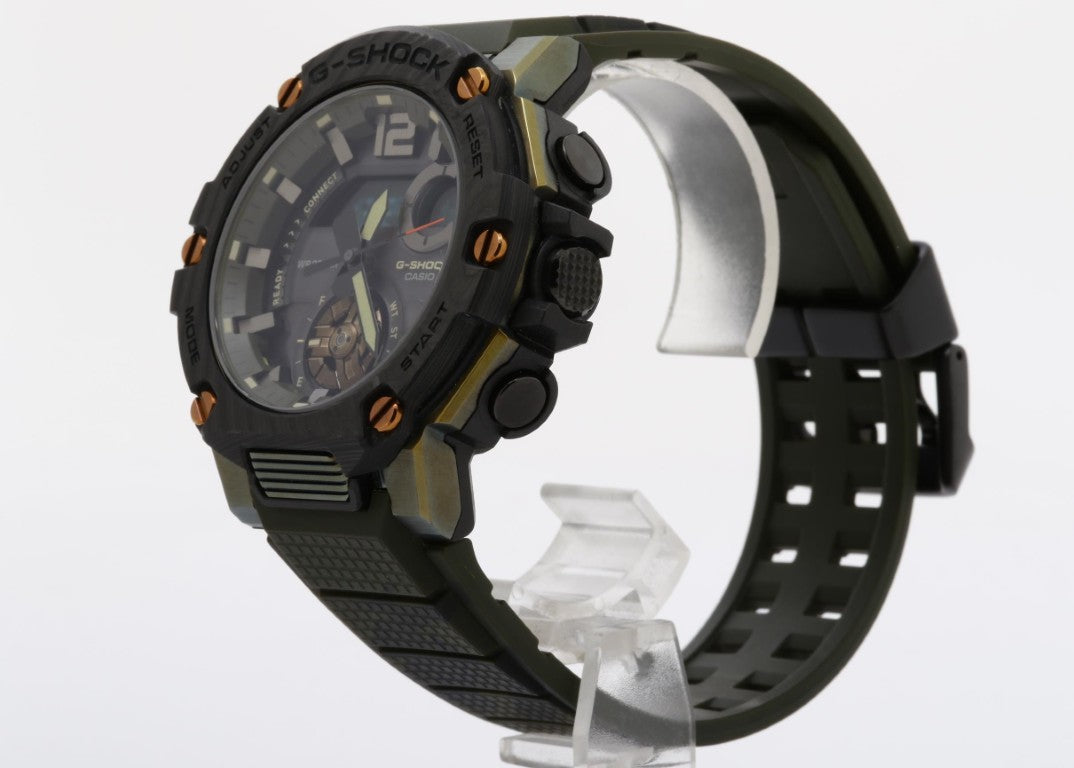 CASIO カシオ 時計 G-SHOCK G-STEEL GST-B300 Series GST-B300XB-1A3JF ブラック カーキ系 樹脂 ステンレススチール カーボン メンズ アナデジ 美品
