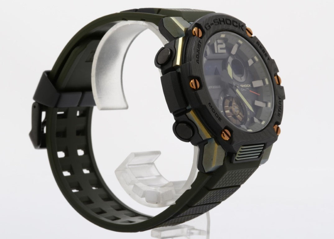 CASIO カシオ 時計 G-SHOCK G-STEEL GST-B300 Series GST-B300XB-1A3JF ブラック カーキ系 樹脂 ステンレススチール カーボン メンズ アナデジ 美品