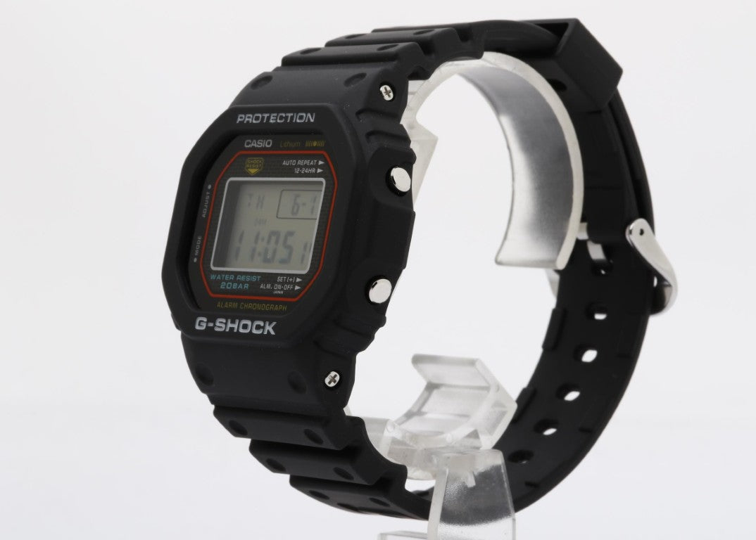CASIO カシオ 時計 G-SHOCK DIGITAL 5000 SERIES 「初代G-SHOCK 復刻モデル」 DW-5000R-1AJF ブラック系 ステンレススチール／樹脂（バイオマスプラスチック） メンズ デジタル 新品未使用展示品