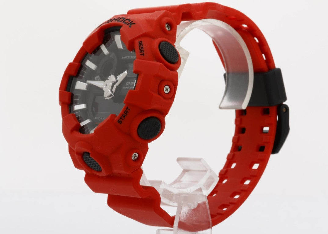CASIO カシオ 時計 G-SHOCK ANALOG-DIGITAL GA-700 SERIES GA-700-4AJF ブラック レッド系 樹脂 メンズ アナデジ 美品