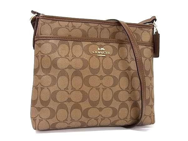 COACH コーチ ショルダーバッグ ジップ トップ ファイル バッグ F29210 ブラウン系 PVCレザー レディース 新品未使用展示品